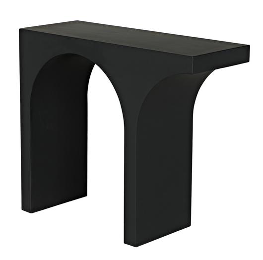 Maximus Console/Side Table, Black Steel by Noir Furniture