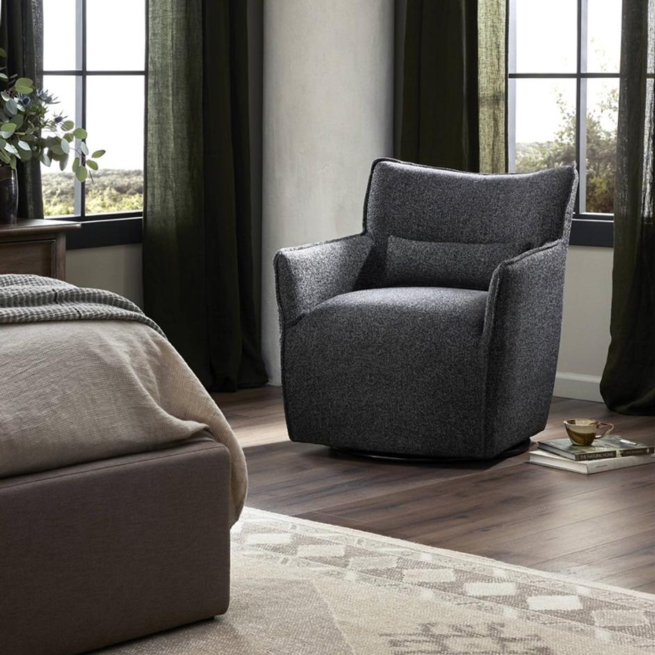 Kimble Swivel Chair In Henry Loden by Four Hands