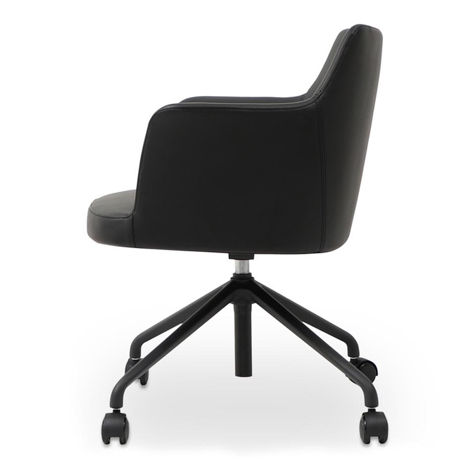Morris Office Chair PVC Black by Moes Home