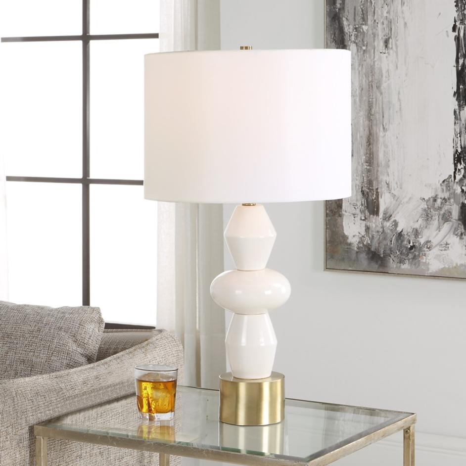 Architect White Table Lamp by Uttermost