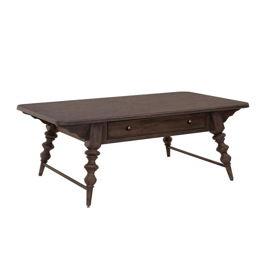 Revival Row Rectangular Cocktail Table with Drawer by Pulaski Furniture