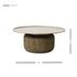 Atalia KD Reclaimed Teak Coffee Table w/ Steel Tray Top, Antique Copper  by New Pacific Direct