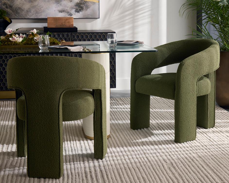 ISIDORE DINING ARMCHAIR - COPENHAGEN OLIVE by Sunpan