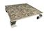 Shell Coffee Table, Glass Top, Ming Stainless Steel Legs by PHILLIPS COLLECTION
