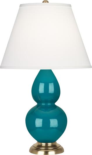 Peacock Small Double Gourd Accent Lamp by Robert Abbey