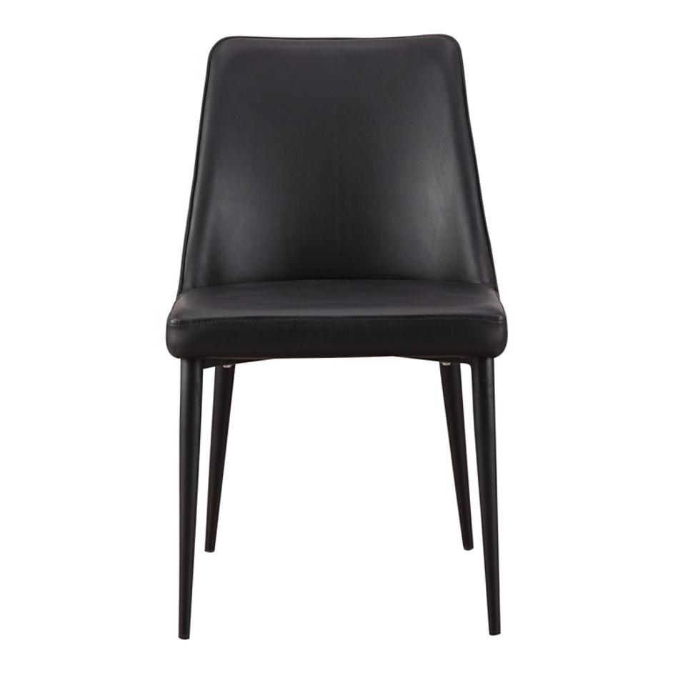 LULA DINING CHAIR BLACK VEGAN LEATHER-M2 by Moes Home