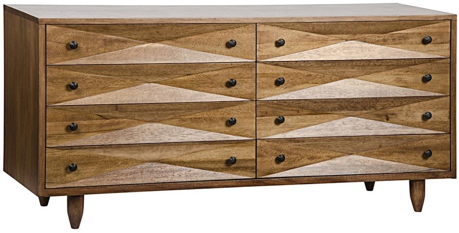 Diamond Double Chest, Dark Walnut by Noir Furniture