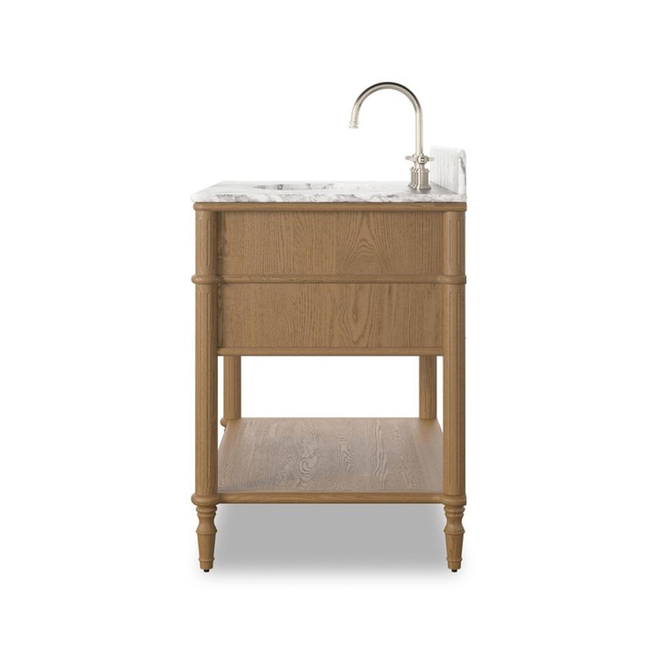 Toulouse Single Vanity - Washed Blonde Oak Veneer by Four Hands