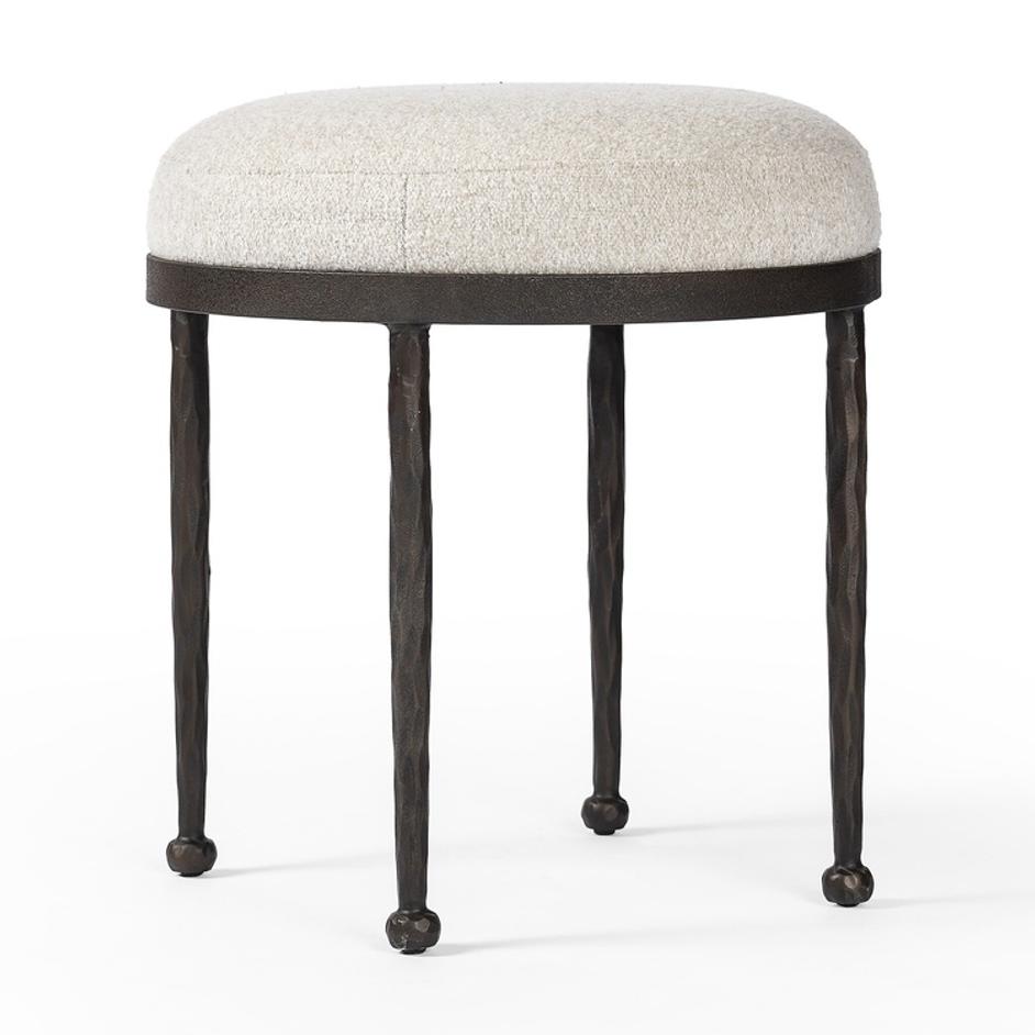 Corinne Accent Stool - Crete Pebble by Four Hands