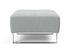 DELUXE EXCESS OTTOMAN in MELANGE LIGHT GREY FABRIC WITH Chrome legs 538 by INNOVATION USA