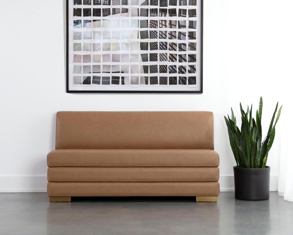 RADCLIFF BANQUETTE - MILLIKEN COGNAC by Sunpan