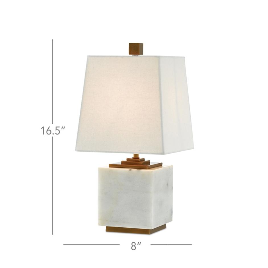 Annelore Table Lamp In White & Antique Brass by Currey & Company