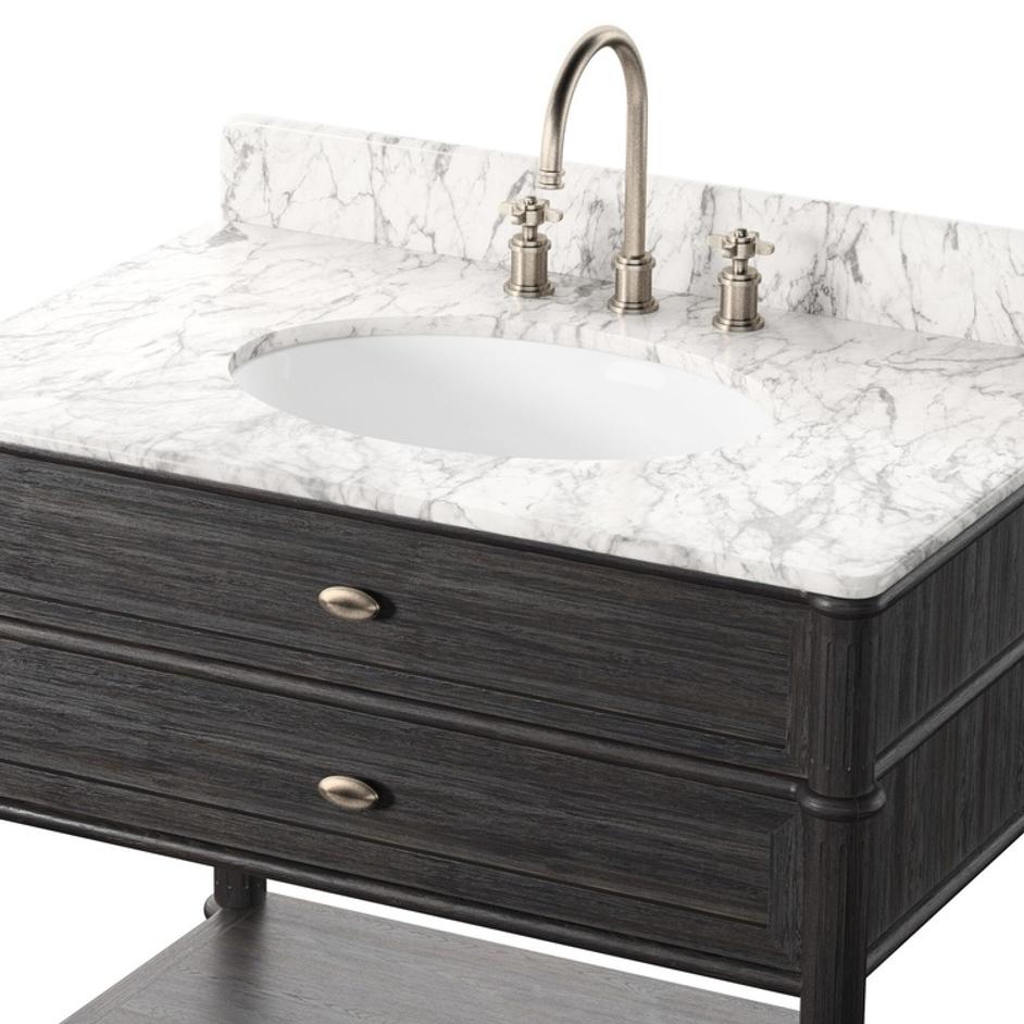 Toulouse Single Vanity - Satin Black Veneer by Four Hands