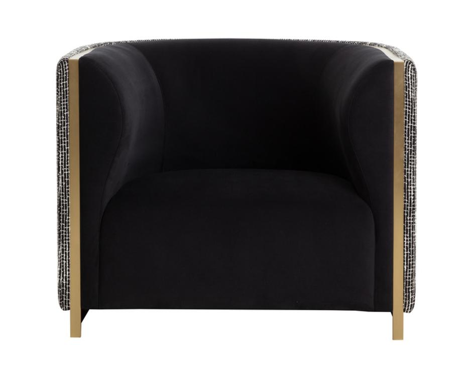 LARRON ARMCHAIR - ABBINGTON BLACK / HOBBES NIGHT by Sunpan