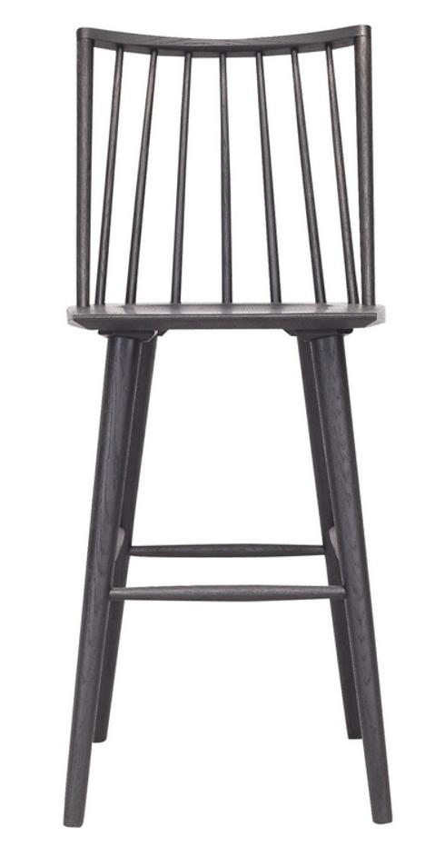 Eline Windsor Barstool-Black Oak by FOUR HANDS