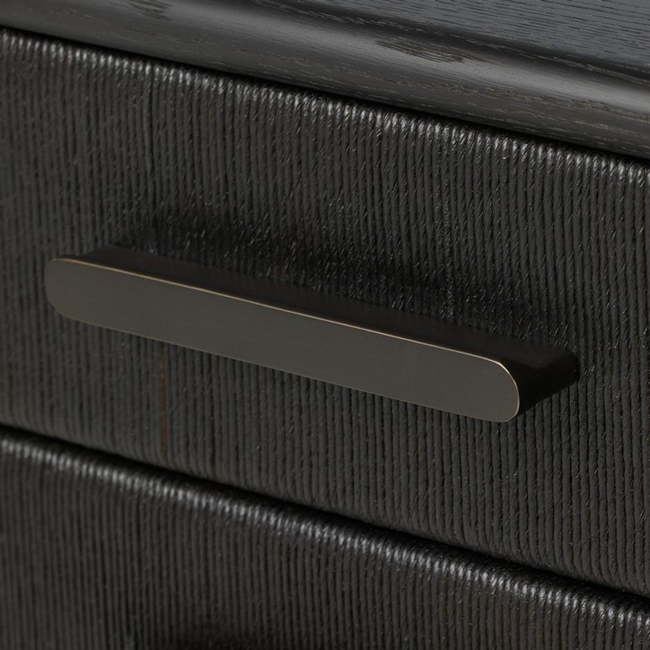 Rosenell Closed Nightstand - Black Oak Veneer by Four Hands