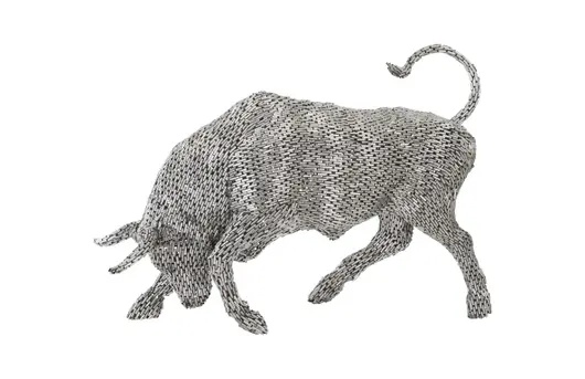 Bull Pipe Sculpture, Stainless Steel by PHILLIPS COLLECTION