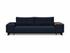 GRAND D.E.L. SLEEPER SOFA in MIXED DANCE BLUE FABRIC WITH Black wood LEGS 528 by INNOVATION USA