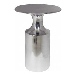 RASSA POLISHED SILVER ACCENT TABLE by Moes Home