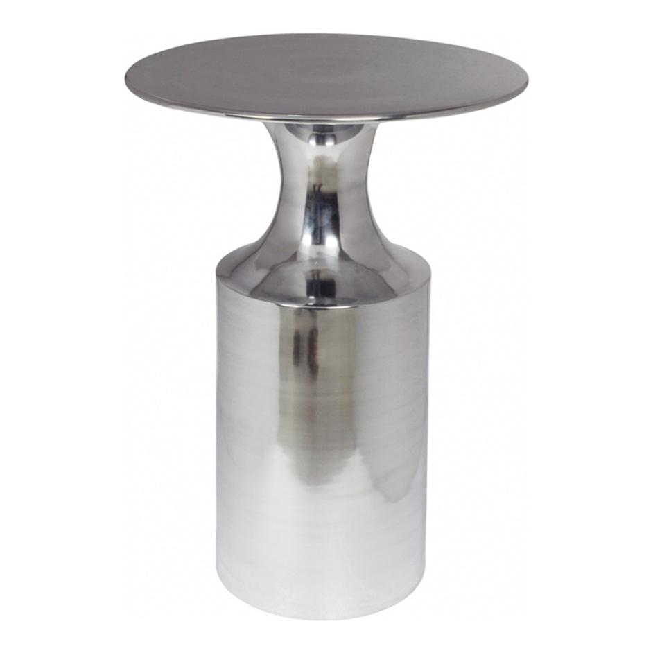 RASSA POLISHED SILVER ACCENT TABLE by Moes Home