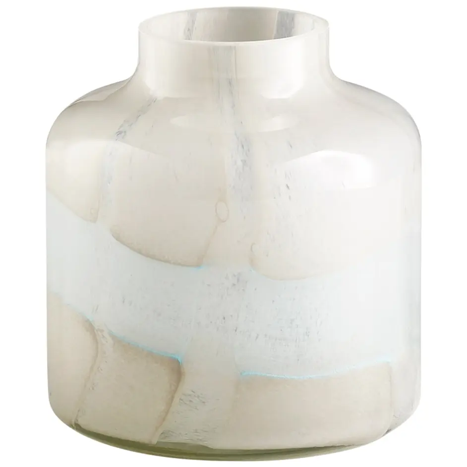 Small Lucerne Vase in Tan and Aqua by Cyan Design