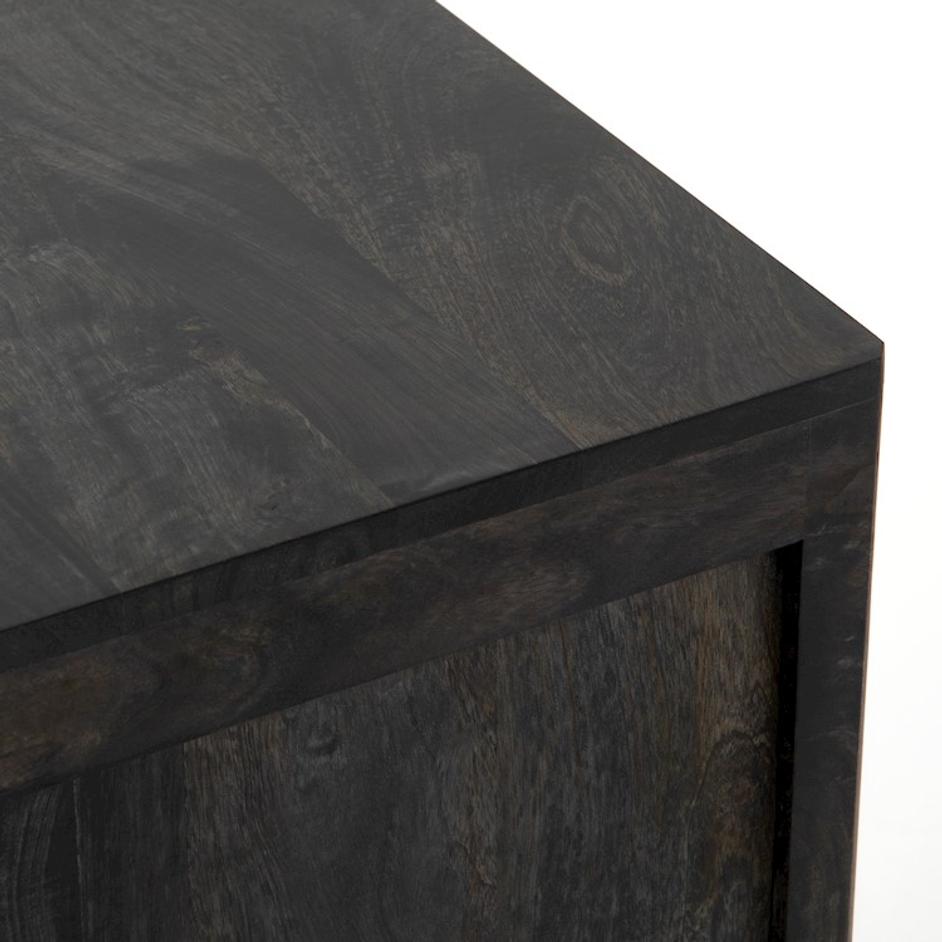 Sydney Left Nightstand In Black Wash by FOUR HANDS