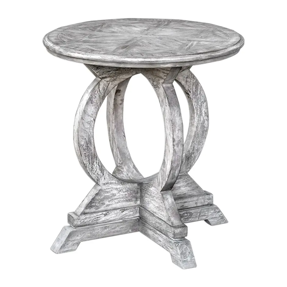 Maiva Accent Table In White by Uttermost