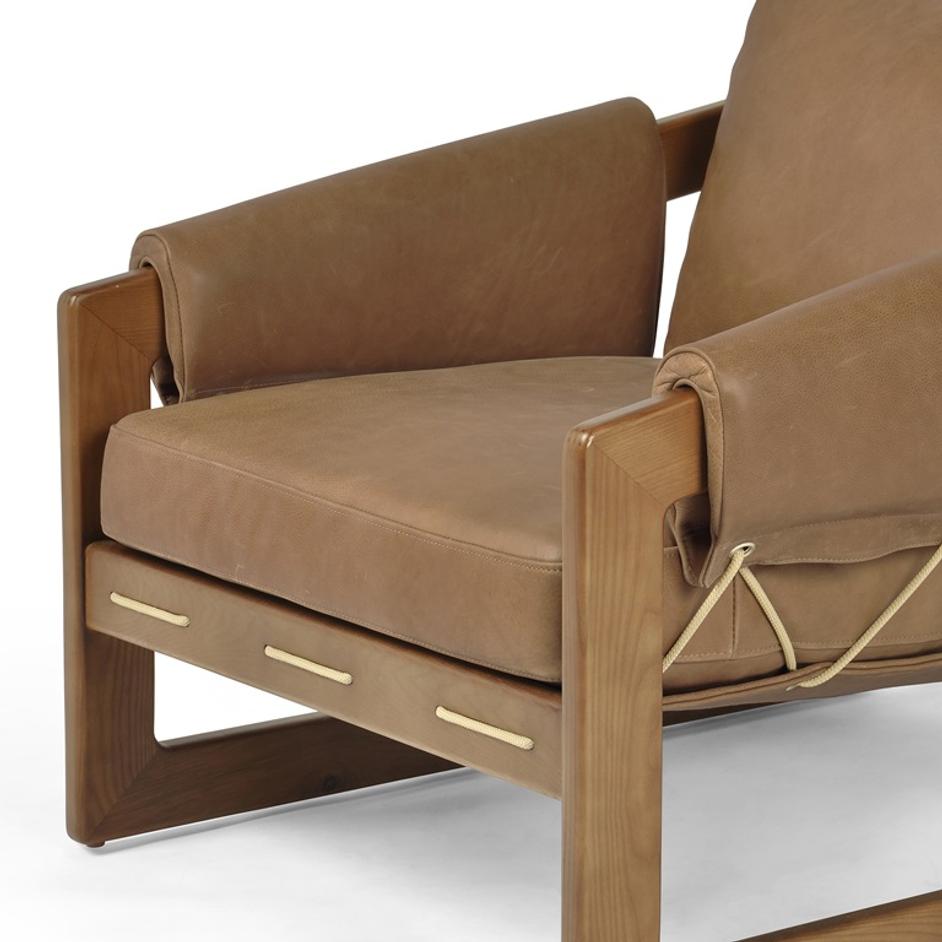 Dustin Chair In Palermo Cognac by FOUR HANDS