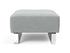 DELUXE EXCESS OTTOMAN in MELANGE LIGHT GREY FABRIC WITH Chrome legs 538 by INNOVATION USA