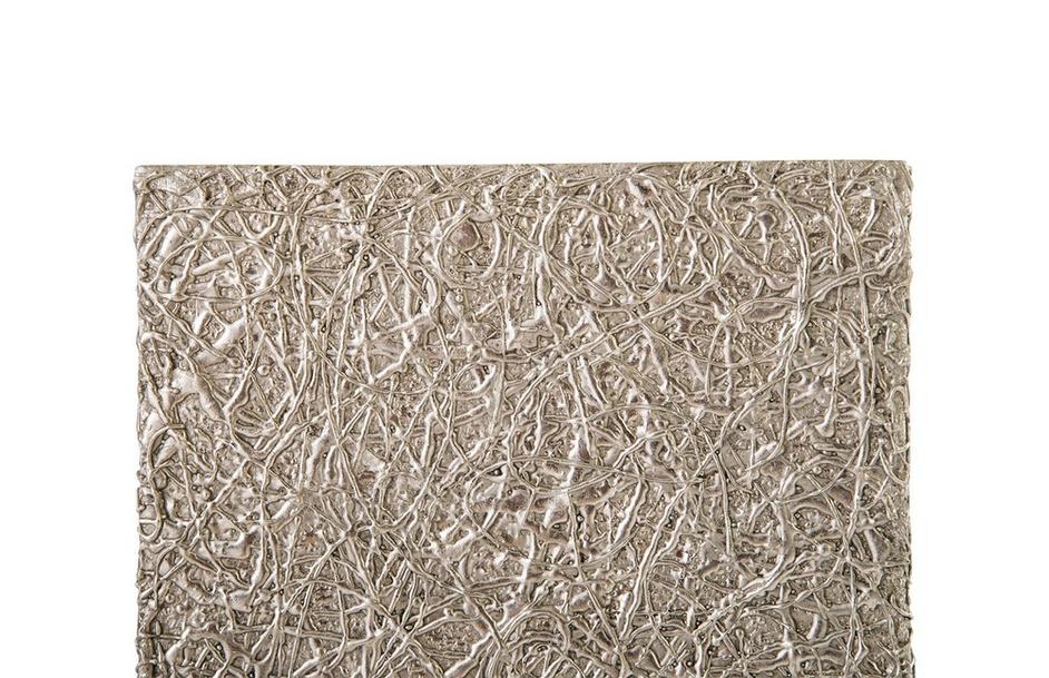 String Theory Pedestal, Silver Leaf, Small by PHILLIPS COLLECTION