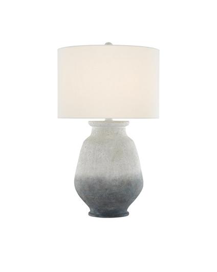 Cazalet Table Lamp In Ash Ivory & Blue & Acrylic White by Currey & Company