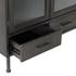 Nore Metal/Glass 2Dr 2 Dwr Tall Cabinet Blackened Steel by Classic Home