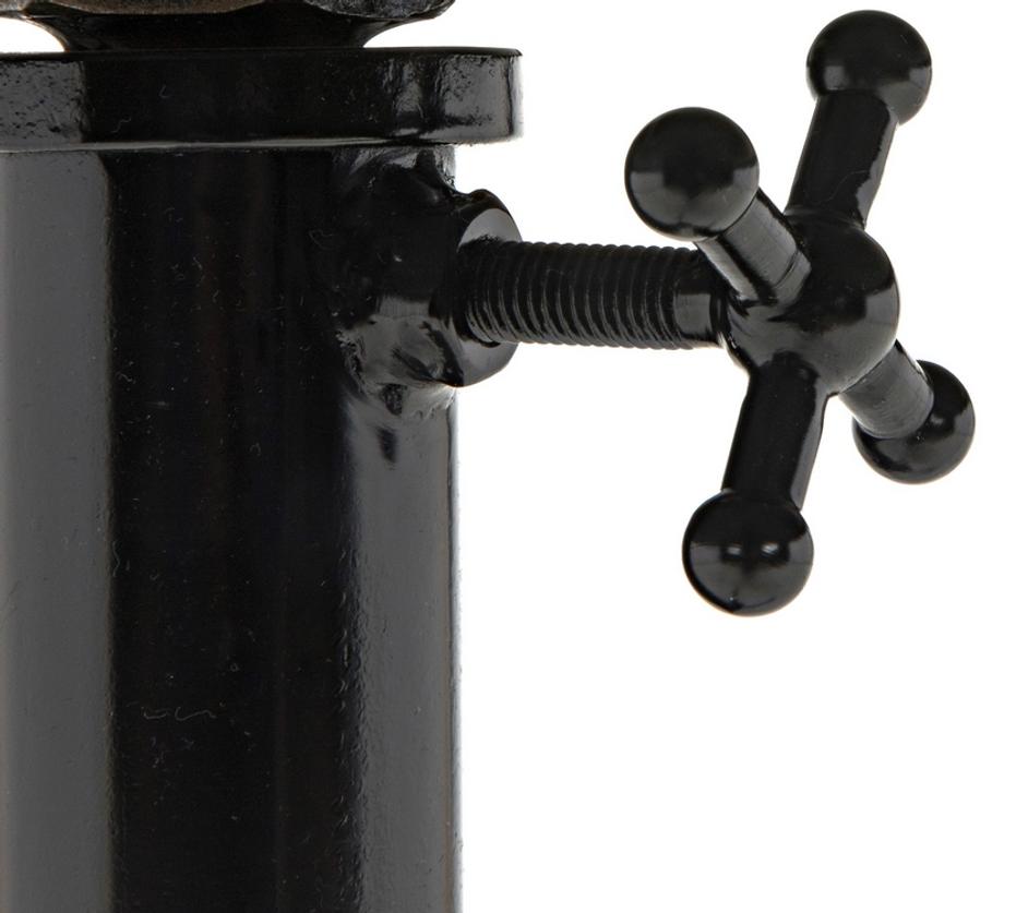 Kaldera Industrial Steel Side Table in Matte Black by Noir Furniture