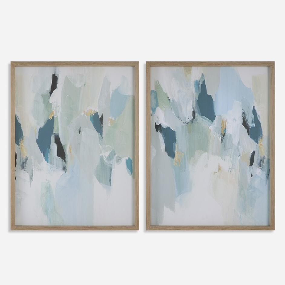 Seabreeze Abstract Framed Canvas Prints Set/2 by Uttermost