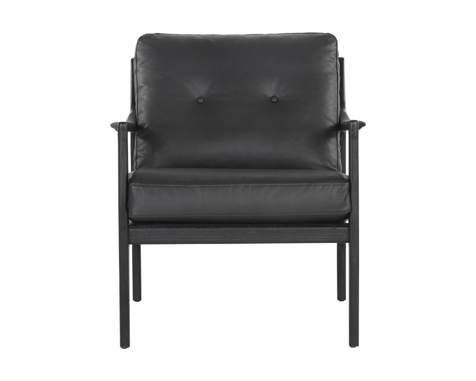 Gilmore Lounge Chair - Black Leather by Sunpan