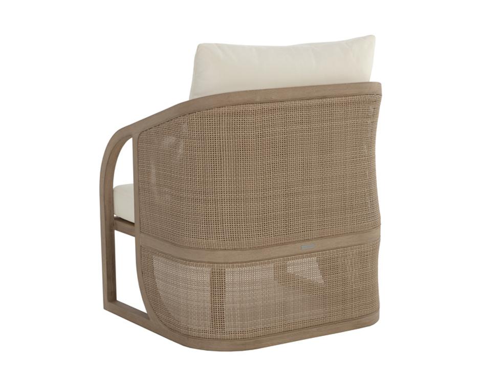 PALERMO LOUNGE CHAIR - DRIFT BROWN - STINSON CREAM by Sunpan