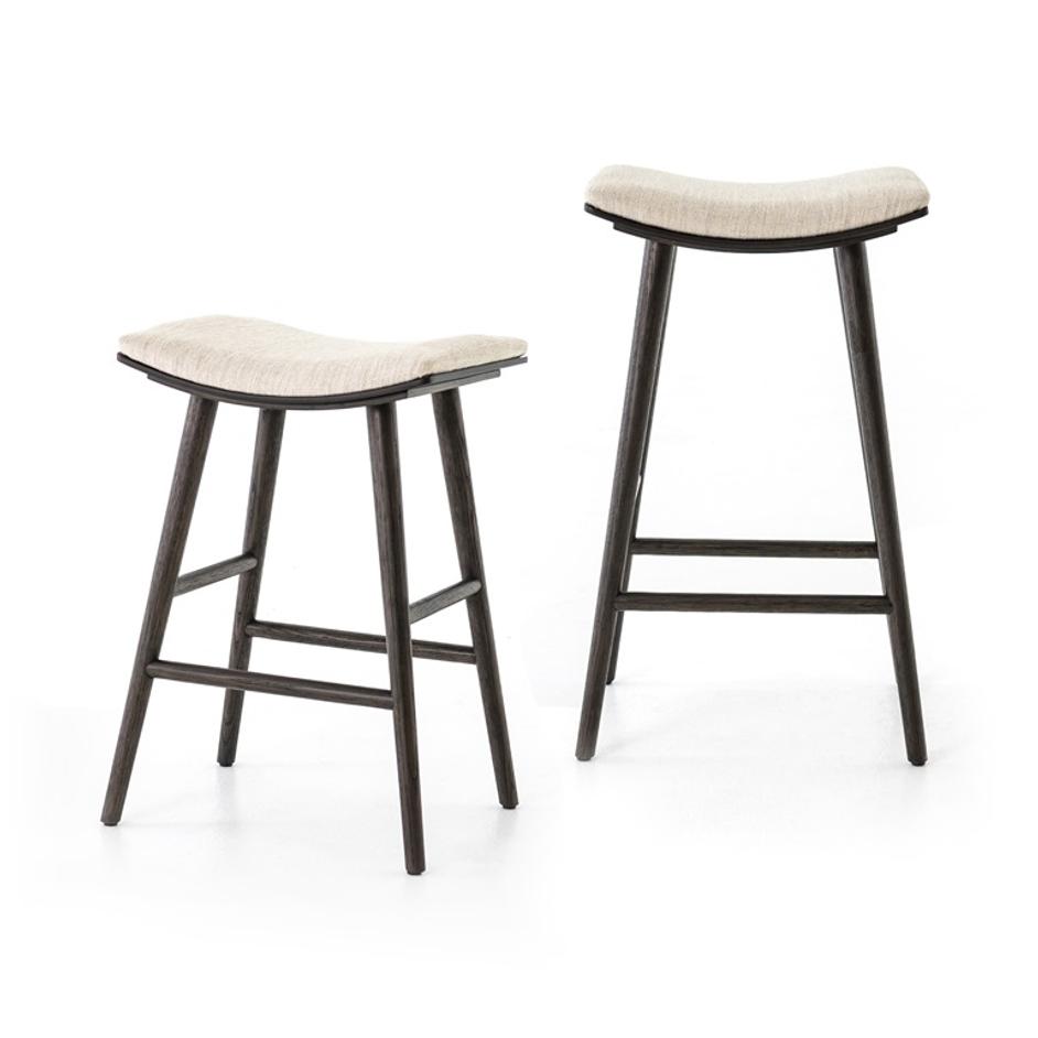 Union Saddle Stool In Essence Natural In Bar by FOUR HANDS
