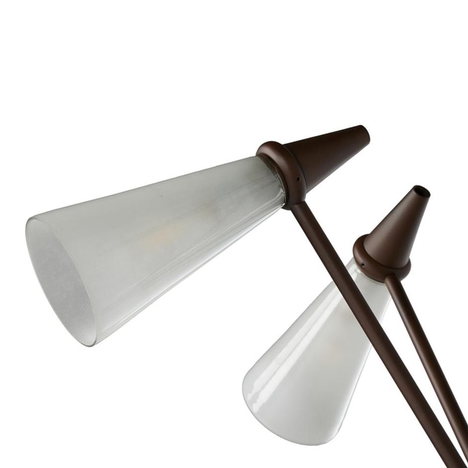 Ludwig Chandelier In Rust-Frosted Glass-Black Cord by Four Hands