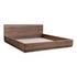 ROUND OFF KING BED WALNUT by Moes Home