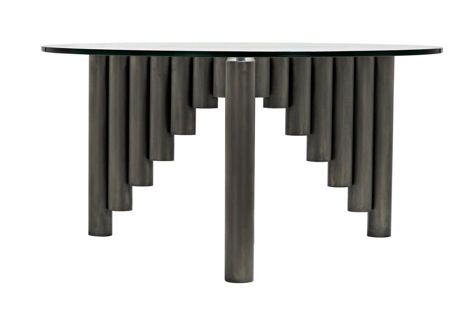 Organum Coffee Table, Gun Metal Finish by Noir Furniture