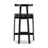 Tex Stool In Black Rosa Morada by FOUR HANDS