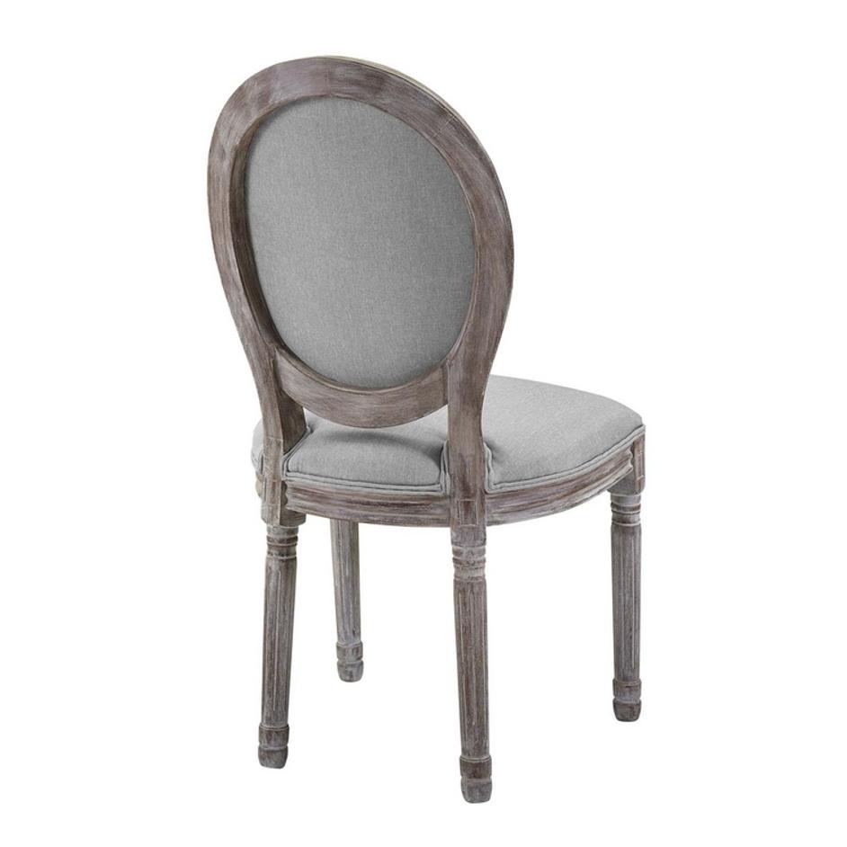 Seneca Vintage French Upholstered Fabric Dining Side Chair Set Of 2 In Light Gray by Modway Furniture