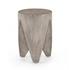 Petros Outdoor End Table In Weathered Grey by FOUR HANDS