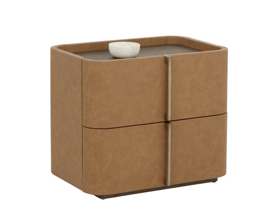 JAMILLE NIGHTSTAND - SMALL - COGNAC by Sunpan