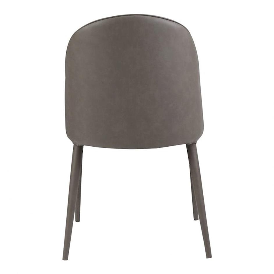 BURTON PU DINING CHAIR GREY by Moes Home