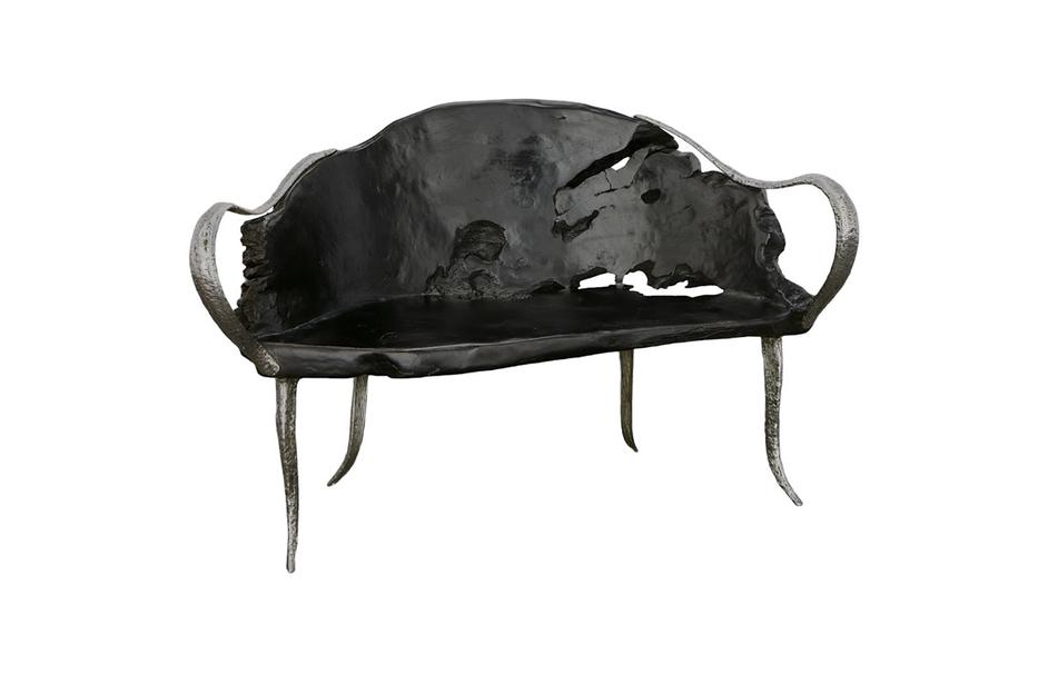 Graven Live Edge Bench, Black by Phillips Collection