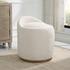 Swirl Swivel Sheepskin Ottoman by Uttermost