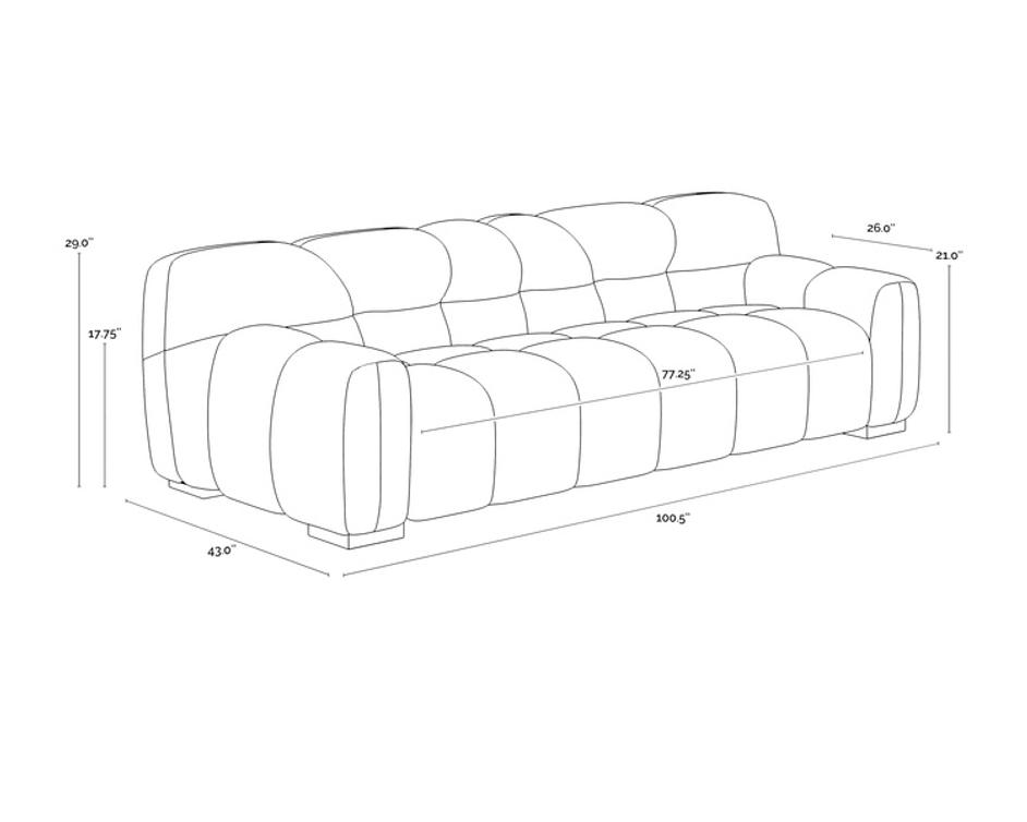 ROMY SOFA - MEG GOLD by Sunpan