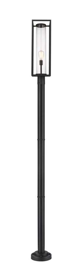 Dunbroch 1 Light Outdoor Post Mounted Fixture in Black Finish by Z-Lite