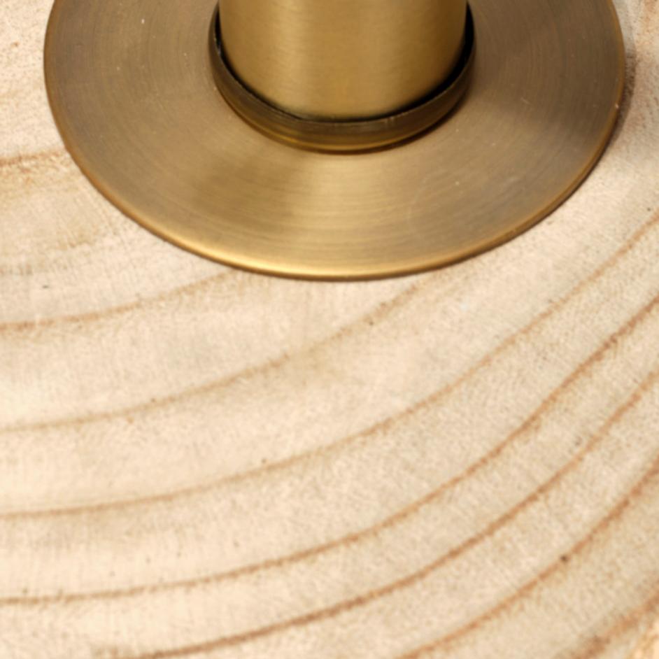 Timber Table Lamp with Linen Shade by Jamie Young